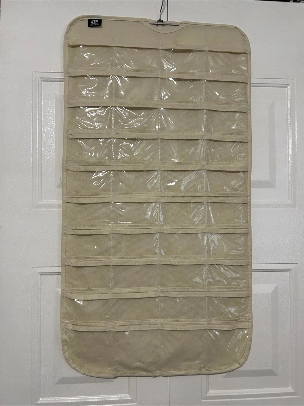 Over-the-Door Clear Pocket Organizer in Beige